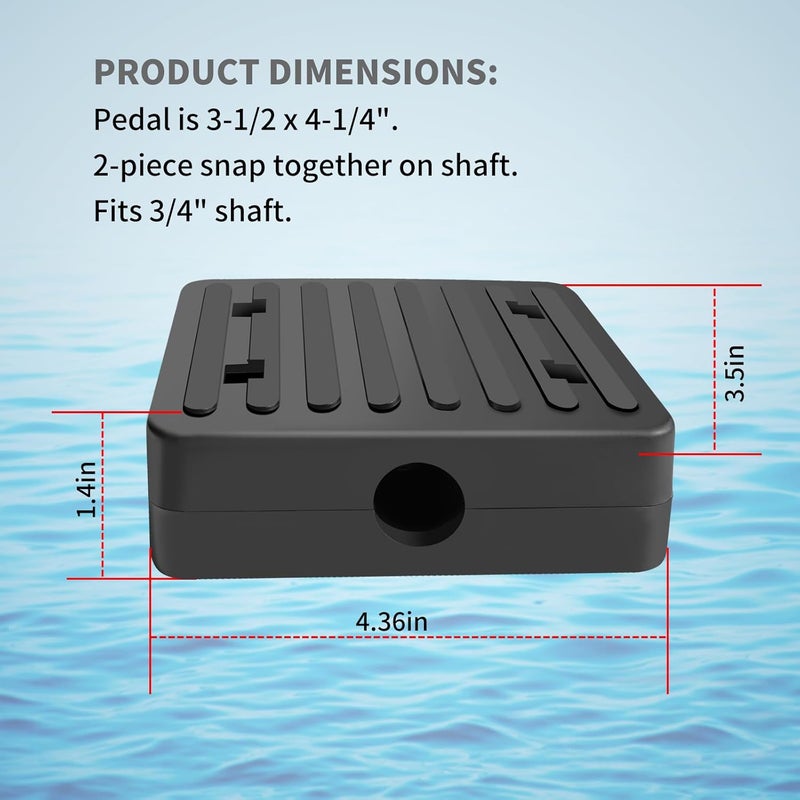 Vsttar 1 Pcs Pedal Boat Crankshaft Replacement Universal Pedal 3/4" Shaft, Fits Sundolphin, Water Wheeler, Sea Hawk, Aqua Toy Calypso, ASL, Paddle Wheler Sundolphin and More - Image 4